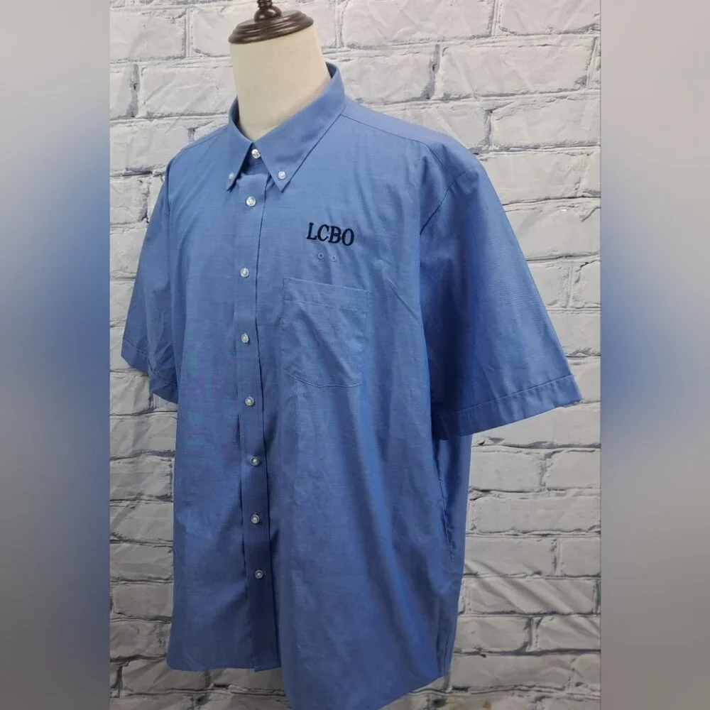 NEW LCBO Men's Uniform Shirt Logo Liquor Beer Ontario Store Size 2XL XXL